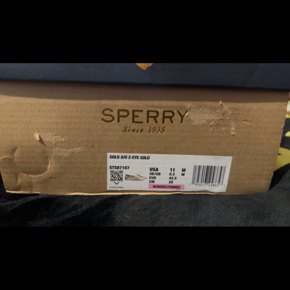 SPERRY GOLD CUP AUTHENTIC ORIGINAL 2-EYE MONTANA BOAT SHOE Gold Metallic Size 11 - Picture 9 of 10